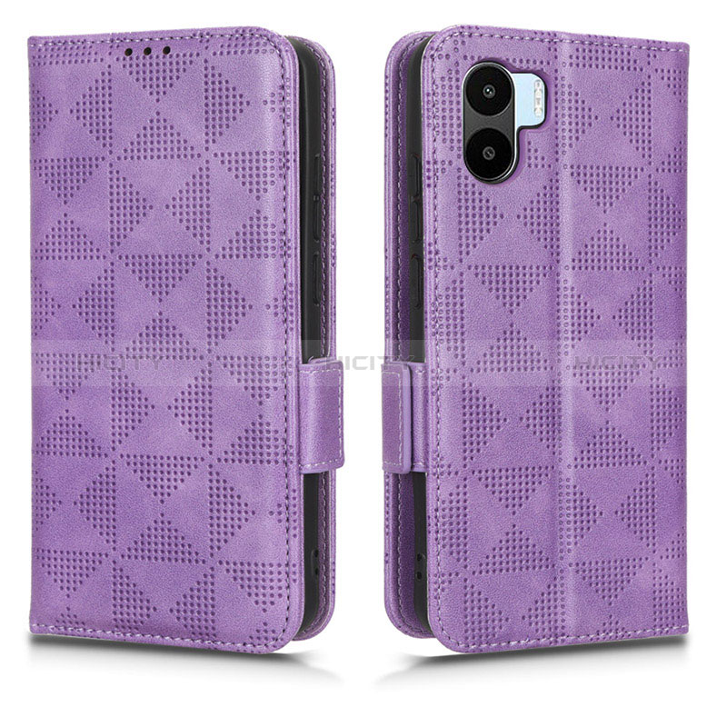 Coque Portefeuille Livre Cuir Etui Clapet C02X pour Xiaomi Poco C50 Violet Plus