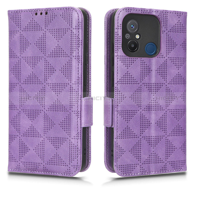 Coque Portefeuille Livre Cuir Etui Clapet C02X pour Xiaomi Poco C55 Violet Plus