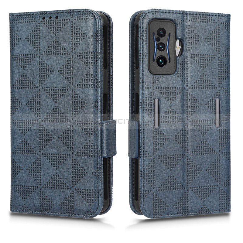 Coque Portefeuille Livre Cuir Etui Clapet C02X pour Xiaomi Poco F4 GT 5G Bleu Plus