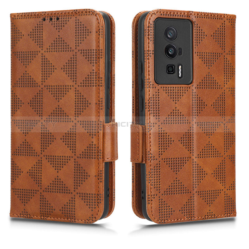 Coque Portefeuille Livre Cuir Etui Clapet C02X pour Xiaomi Poco F5 Pro 5G Marron Plus