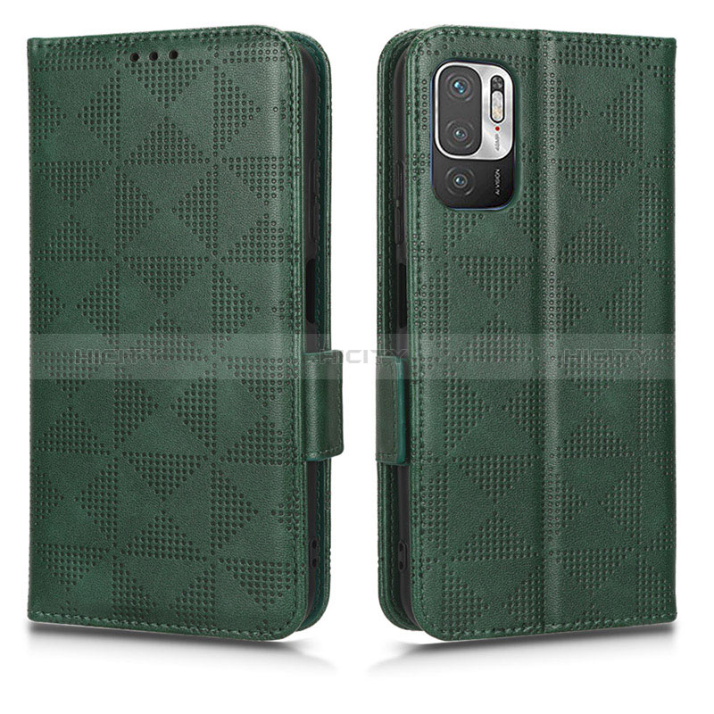 Coque Portefeuille Livre Cuir Etui Clapet C02X pour Xiaomi POCO M3 Pro 5G Vert Plus