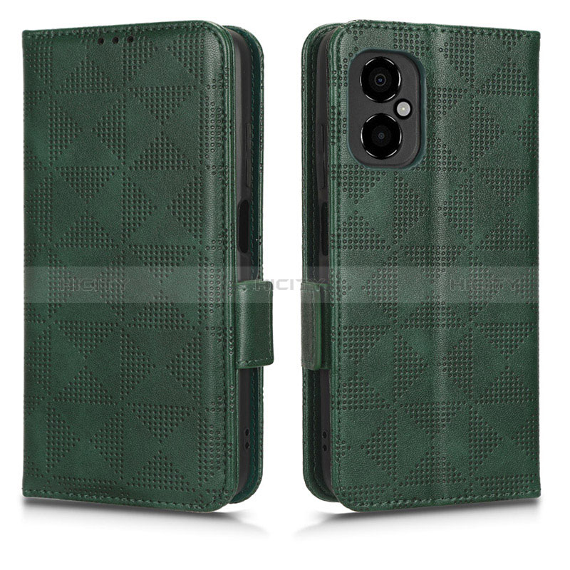 Coque Portefeuille Livre Cuir Etui Clapet C02X pour Xiaomi Poco M4 5G Vert Plus