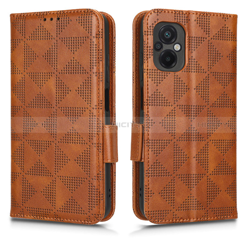 Coque Portefeuille Livre Cuir Etui Clapet C02X pour Xiaomi Poco M5 4G Marron Plus