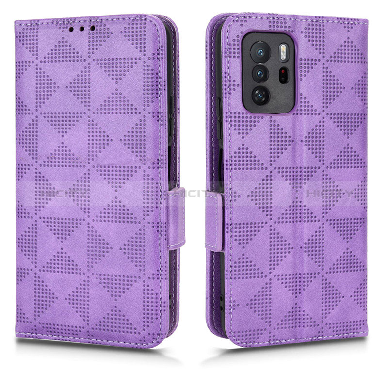 Coque Portefeuille Livre Cuir Etui Clapet C02X pour Xiaomi Poco X3 GT 5G Violet Plus