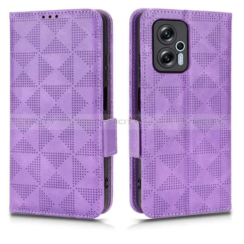 Coque Portefeuille Livre Cuir Etui Clapet C02X pour Xiaomi Poco X4 GT 5G Violet Plus