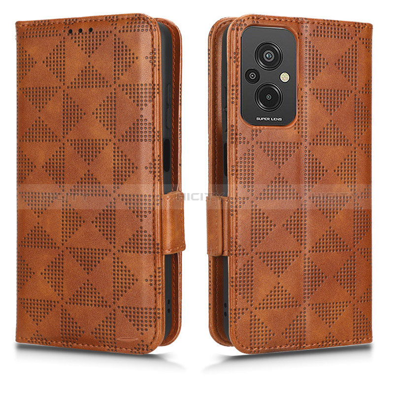 Coque Portefeuille Livre Cuir Etui Clapet C02X pour Xiaomi Redmi 11 Prime 4G Marron Plus