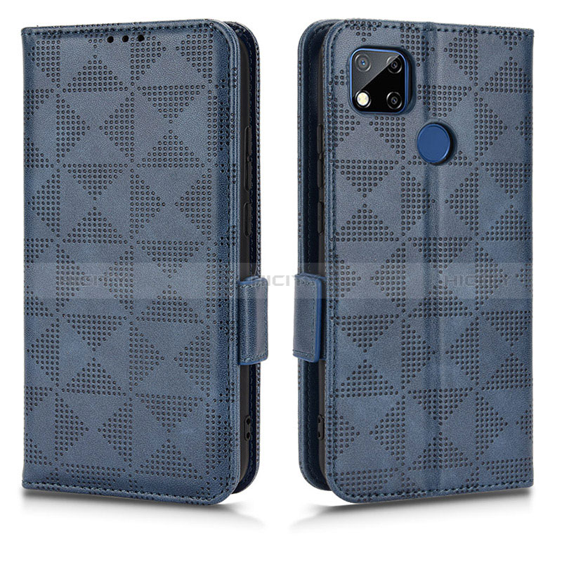 Coque Portefeuille Livre Cuir Etui Clapet C02X pour Xiaomi Redmi 9 Activ Bleu Plus