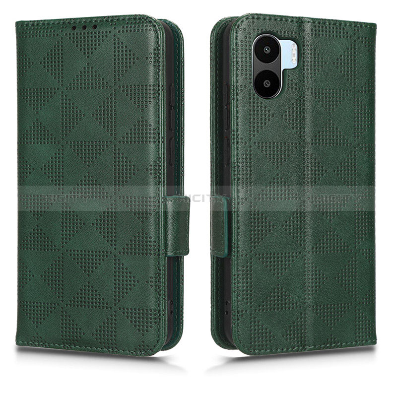 Coque Portefeuille Livre Cuir Etui Clapet C02X pour Xiaomi Redmi A1 Vert Plus