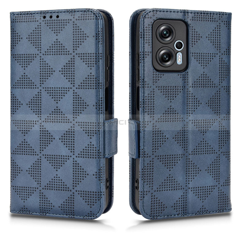 Coque Portefeuille Livre Cuir Etui Clapet C02X pour Xiaomi Redmi K50i 5G Bleu Plus