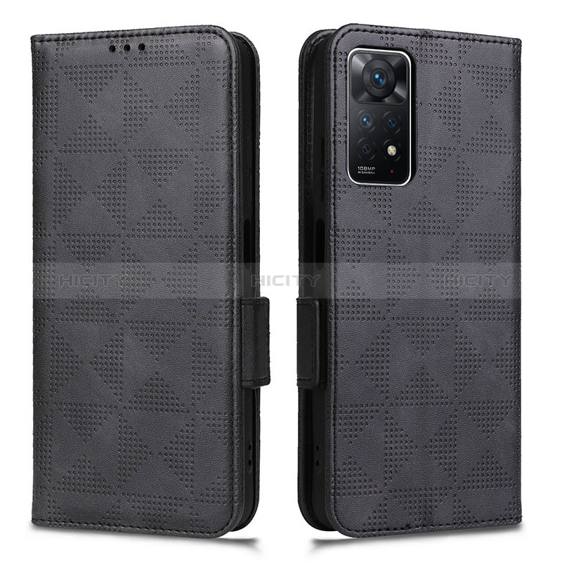 Coque Portefeuille Livre Cuir Etui Clapet C02X pour Xiaomi Redmi Note 11 Pro 4G Noir Plus