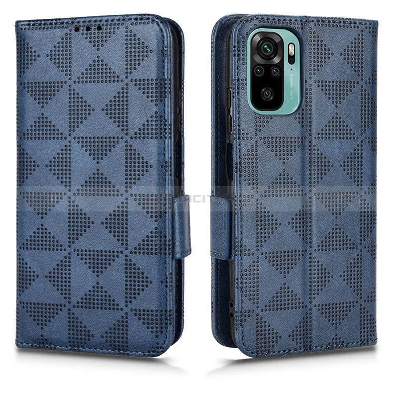 Coque Portefeuille Livre Cuir Etui Clapet C02X pour Xiaomi Redmi Note 11 SE India 4G Bleu Plus