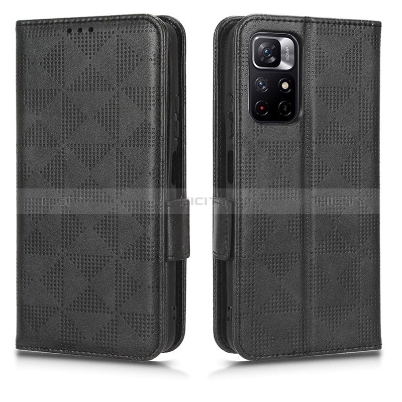 Coque Portefeuille Livre Cuir Etui Clapet C02X pour Xiaomi Redmi Note 11S 5G Noir Plus