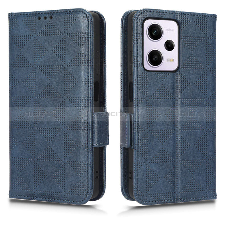 Coque Portefeuille Livre Cuir Etui Clapet C02X pour Xiaomi Redmi Note 12 Pro 5G Bleu Plus