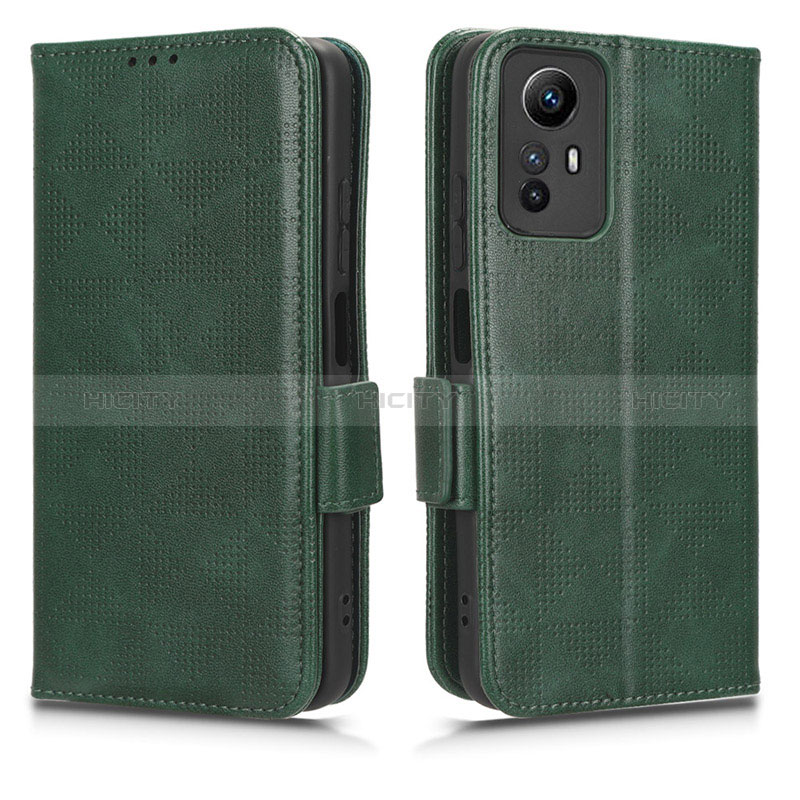 Coque Portefeuille Livre Cuir Etui Clapet C02X pour Xiaomi Redmi Note 12S Vert Plus