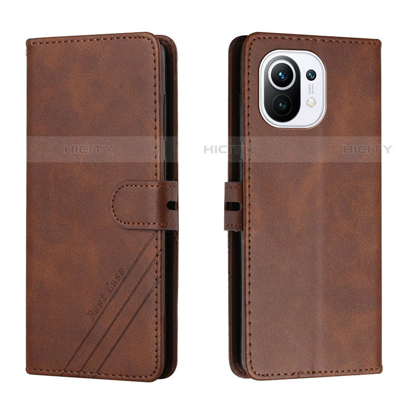 Coque Portefeuille Livre Cuir Etui Clapet C03 pour Xiaomi Mi 11 5G Marron Plus