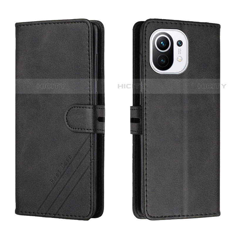 Coque Portefeuille Livre Cuir Etui Clapet C03 pour Xiaomi Mi 11 5G Noir Plus