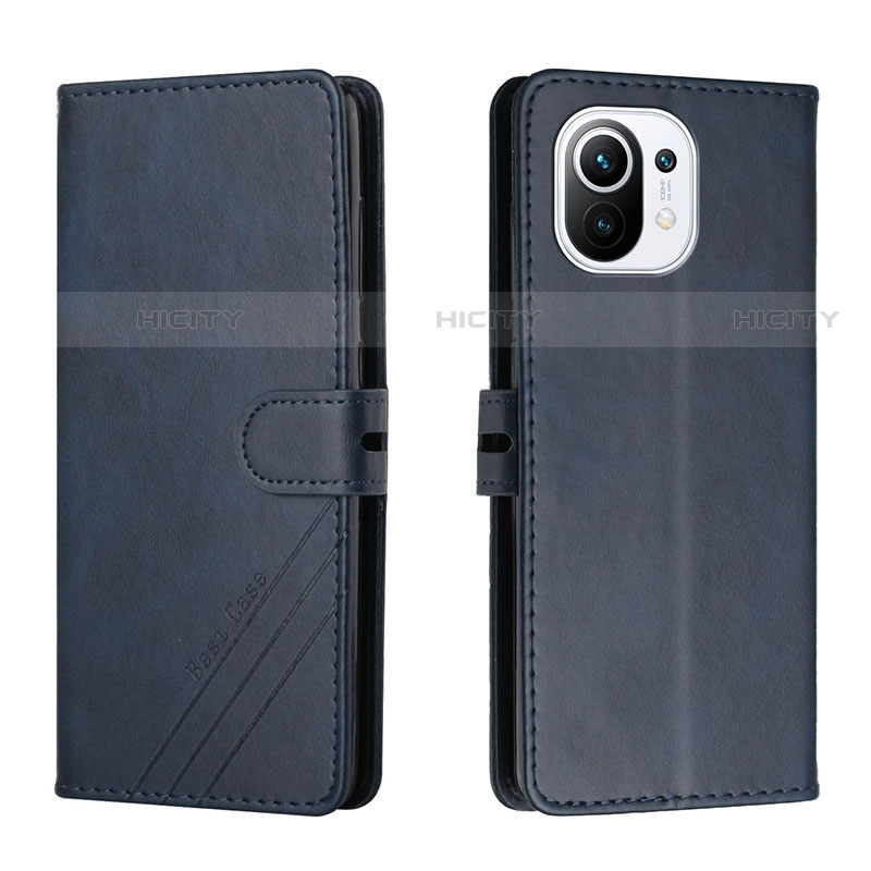 Coque Portefeuille Livre Cuir Etui Clapet C03 pour Xiaomi Mi 11 Lite 4G Bleu Plus