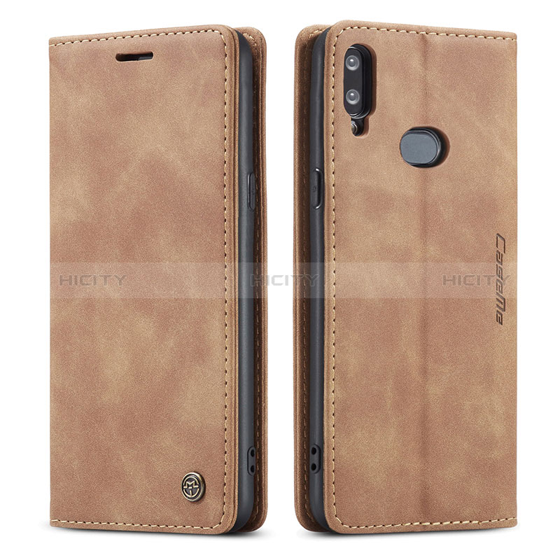 Coque Portefeuille Livre Cuir Etui Clapet C03S pour Samsung Galaxy A10s Brun Clair Plus