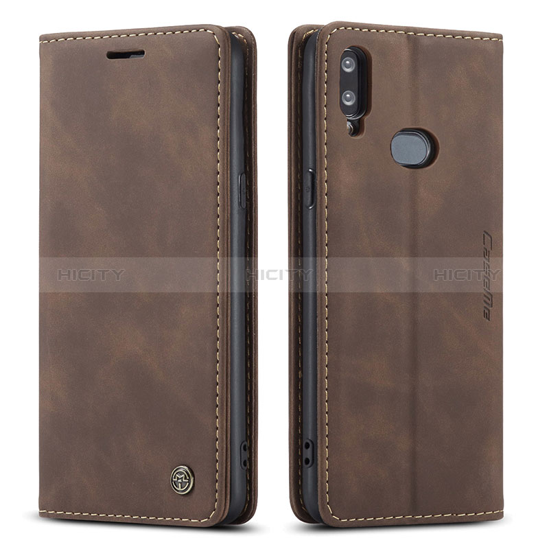 Coque Portefeuille Livre Cuir Etui Clapet C03S pour Samsung Galaxy A10s Marron Plus