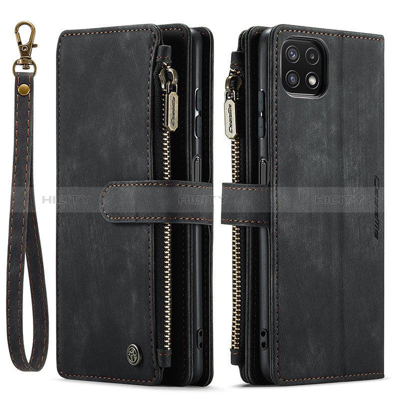 Coque Portefeuille Livre Cuir Etui Clapet C03S pour Samsung Galaxy A22s 5G Noir Plus