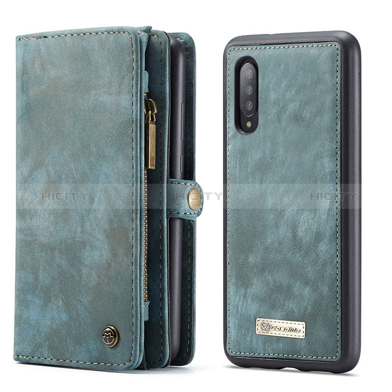 Coque Portefeuille Livre Cuir Etui Clapet C03S pour Samsung Galaxy A70 Bleu Plus