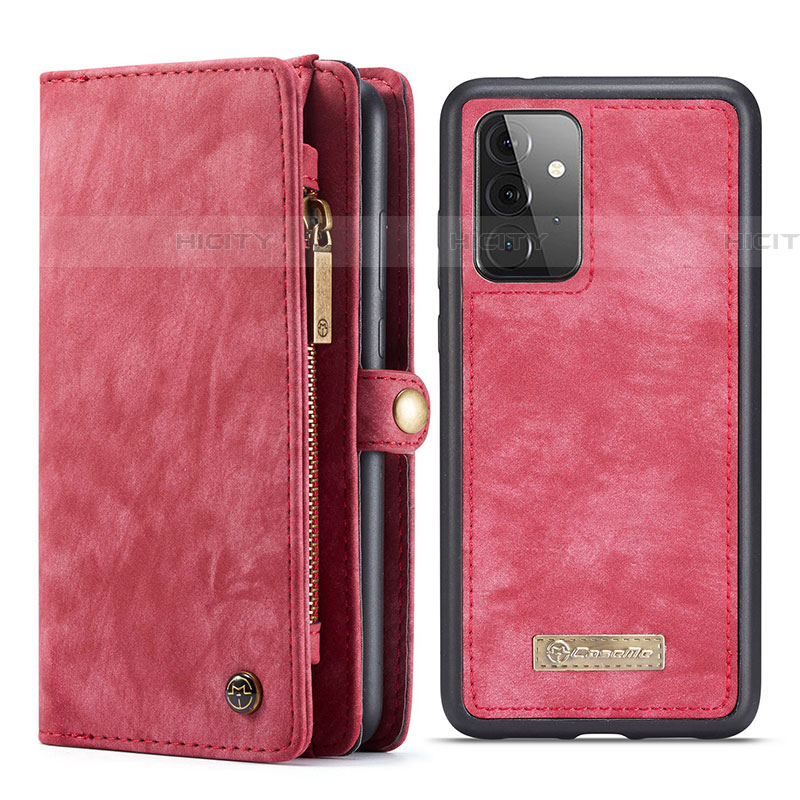 Coque Portefeuille Livre Cuir Etui Clapet C03S pour Samsung Galaxy A72 4G Rouge Plus