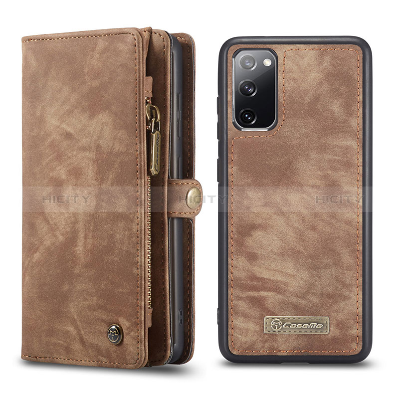 Coque Portefeuille Livre Cuir Etui Clapet C03S pour Samsung Galaxy S20 FE (2022) 5G Marron Plus