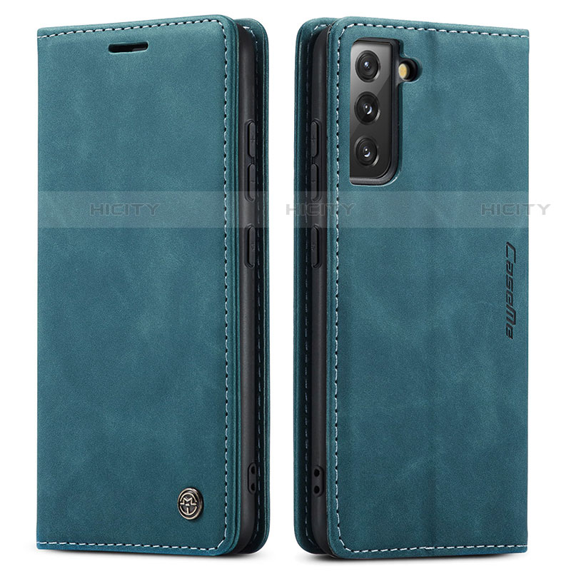 Coque Portefeuille Livre Cuir Etui Clapet C03S pour Samsung Galaxy S21 5G Bleu Plus