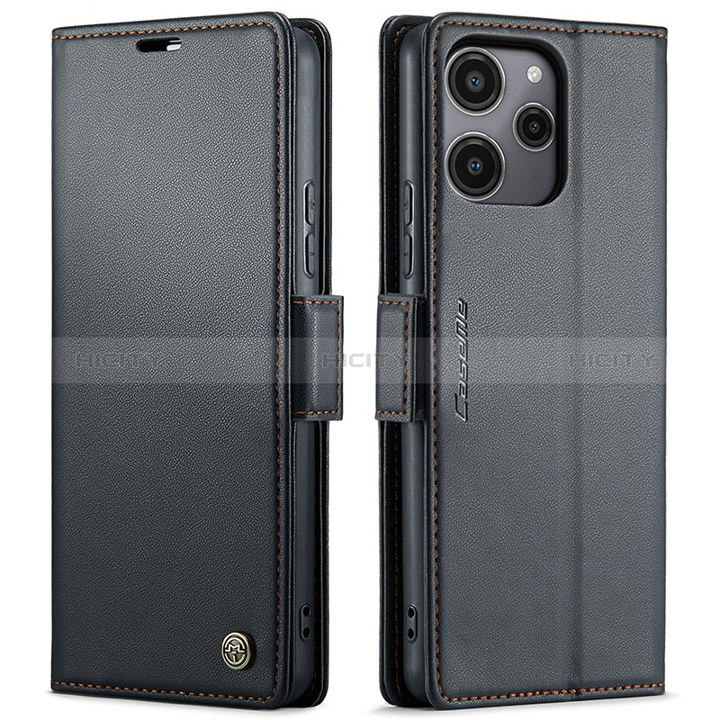 Coque Portefeuille Livre Cuir Etui Clapet C03S pour Xiaomi Poco M6 Pro 5G Noir Plus