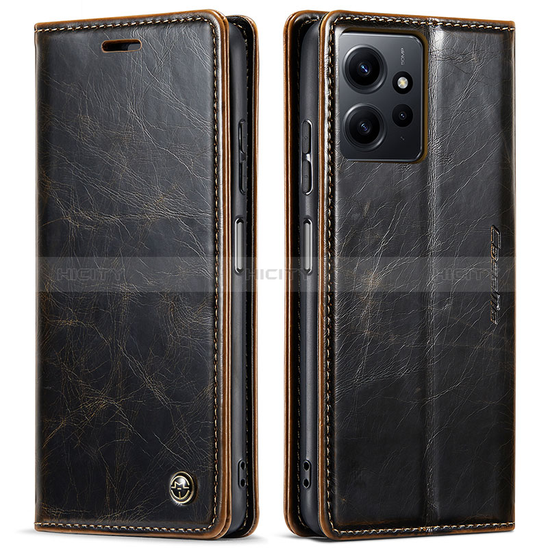 Coque Portefeuille Livre Cuir Etui Clapet C03S pour Xiaomi Redmi Note 12 4G Marron Plus