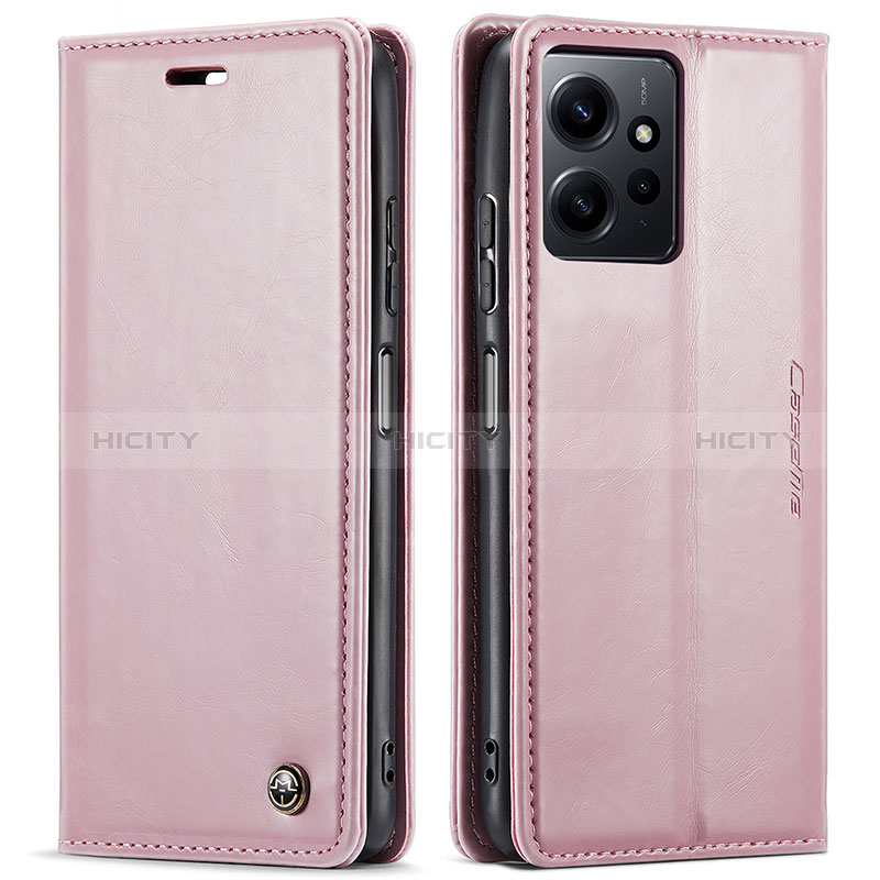 Coque Portefeuille Livre Cuir Etui Clapet C03S pour Xiaomi Redmi Note 12 4G Rose Plus