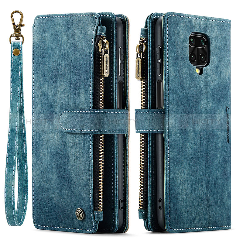 Coque Portefeuille Livre Cuir Etui Clapet C03S pour Xiaomi Redmi Note 9 Pro Bleu Plus