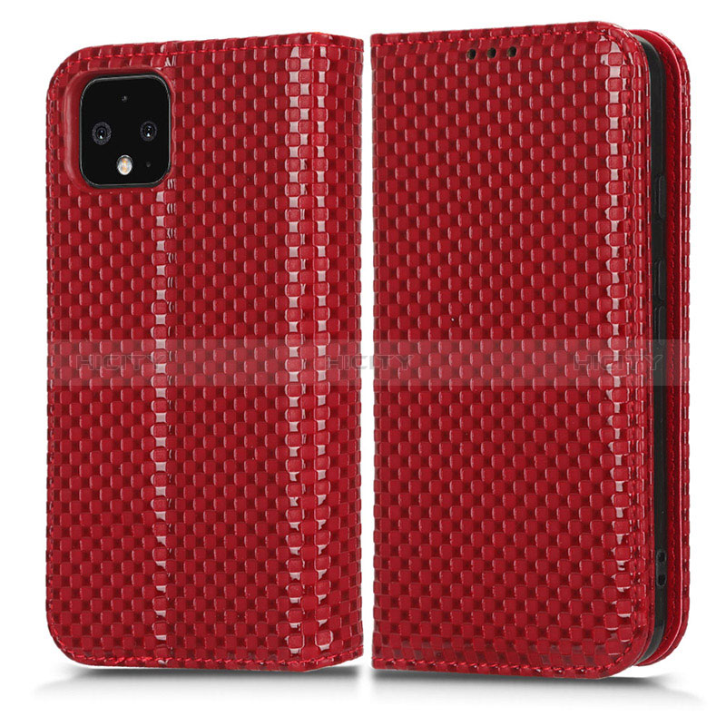 Coque Portefeuille Livre Cuir Etui Clapet C03X pour Google Pixel 4 XL Rouge Plus