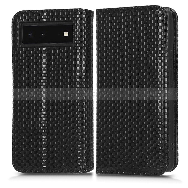 Coque Portefeuille Livre Cuir Etui Clapet C03X pour Google Pixel 6 5G Noir Plus