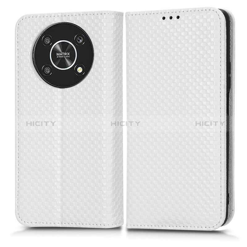 Coque Portefeuille Livre Cuir Etui Clapet C03X pour Huawei Honor Magic4 Lite 5G Blanc Plus