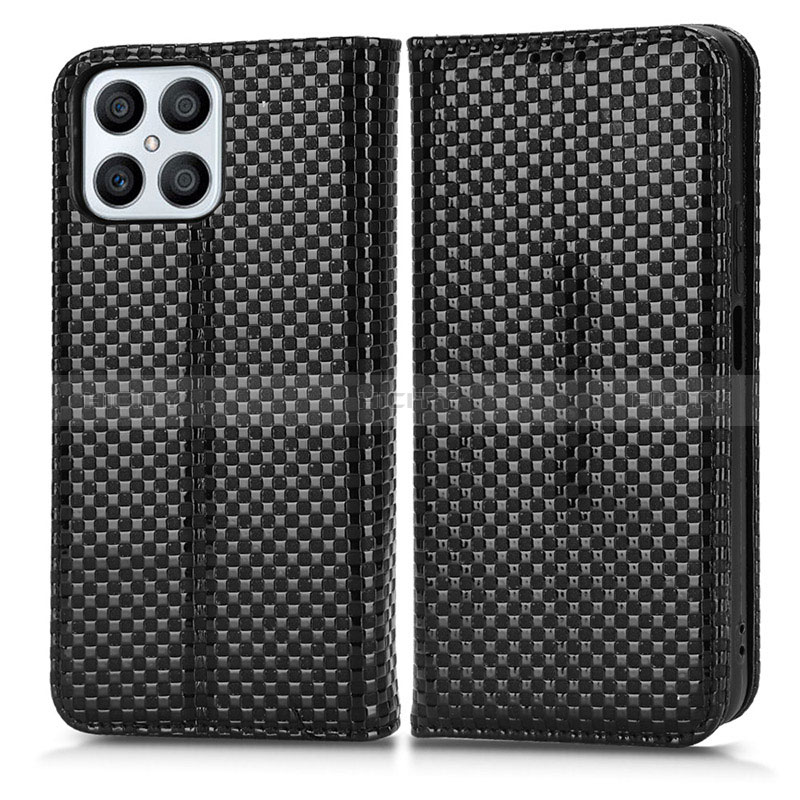 Coque Portefeuille Livre Cuir Etui Clapet C03X pour Huawei Honor X8 4G Noir Plus