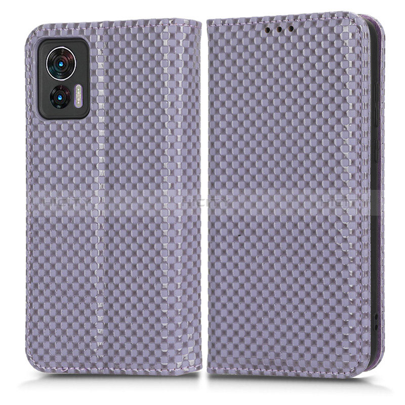 Coque Portefeuille Livre Cuir Etui Clapet C03X pour Motorola Moto Edge 30 Lite 5G Violet Plus