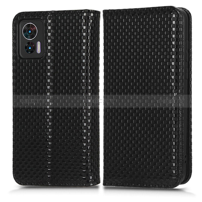 Coque Portefeuille Livre Cuir Etui Clapet C03X pour Motorola Moto Edge 30 Neo 5G Noir Plus