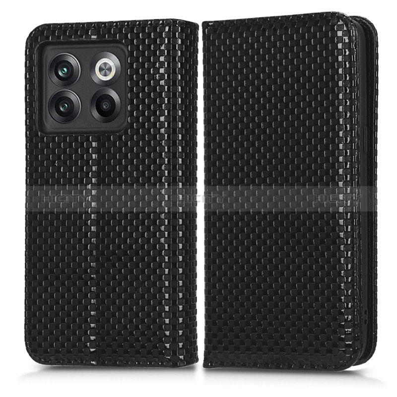 Coque Portefeuille Livre Cuir Etui Clapet C03X pour OnePlus 10T 5G Noir Plus