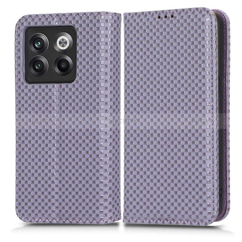 Coque Portefeuille Livre Cuir Etui Clapet C03X pour OnePlus 10T 5G Violet Plus