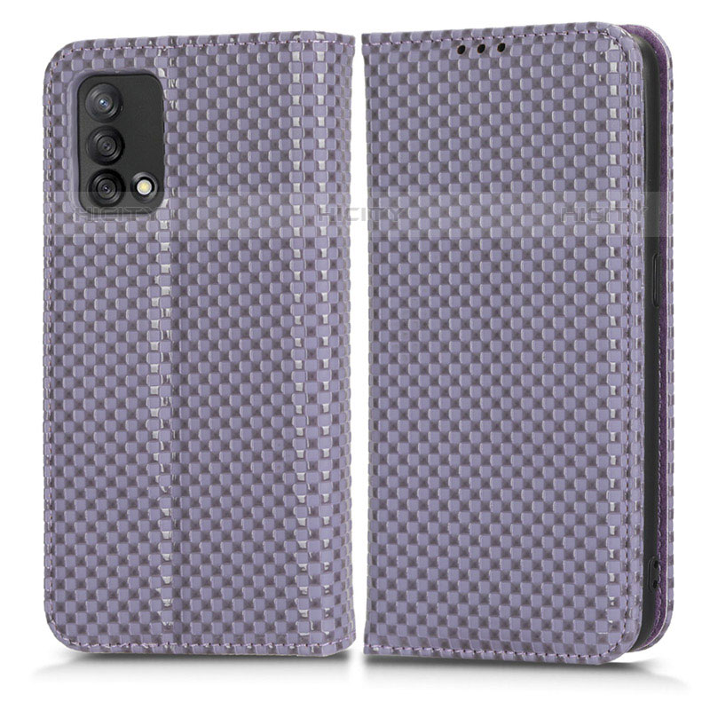 Coque Portefeuille Livre Cuir Etui Clapet C03X pour Oppo Reno6 Lite Violet Plus