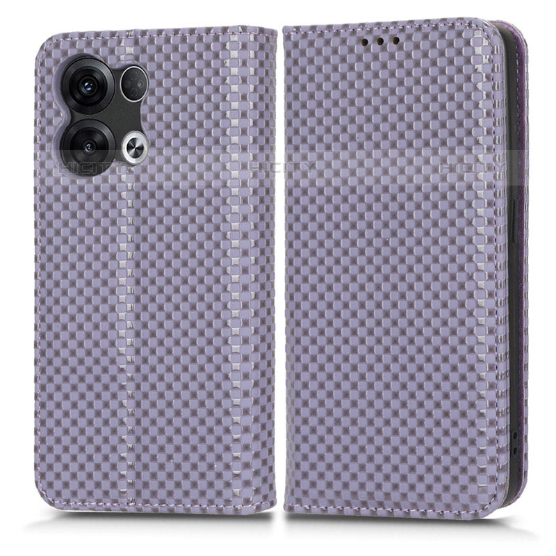 Coque Portefeuille Livre Cuir Etui Clapet C03X pour Oppo Reno8 Pro 5G Violet Plus