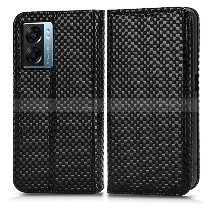 Coque Portefeuille Livre Cuir Etui Clapet C03X pour Realme Narzo 50 5G Noir Plus