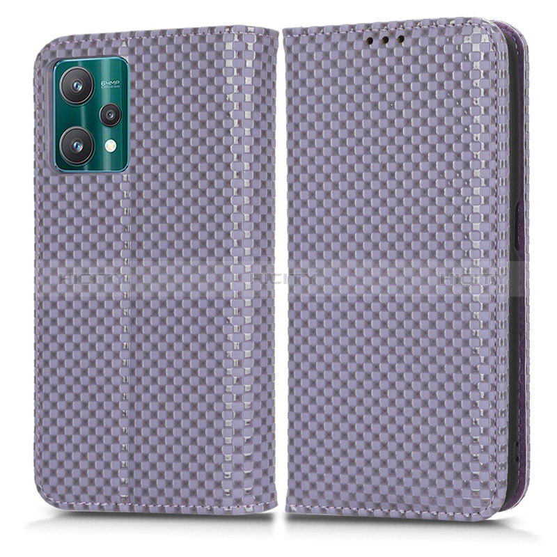 Coque Portefeuille Livre Cuir Etui Clapet C03X pour Realme Q5 5G Violet Plus