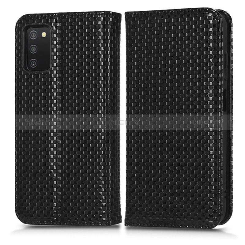 Coque Portefeuille Livre Cuir Etui Clapet C03X pour Samsung Galaxy A02s Noir Plus