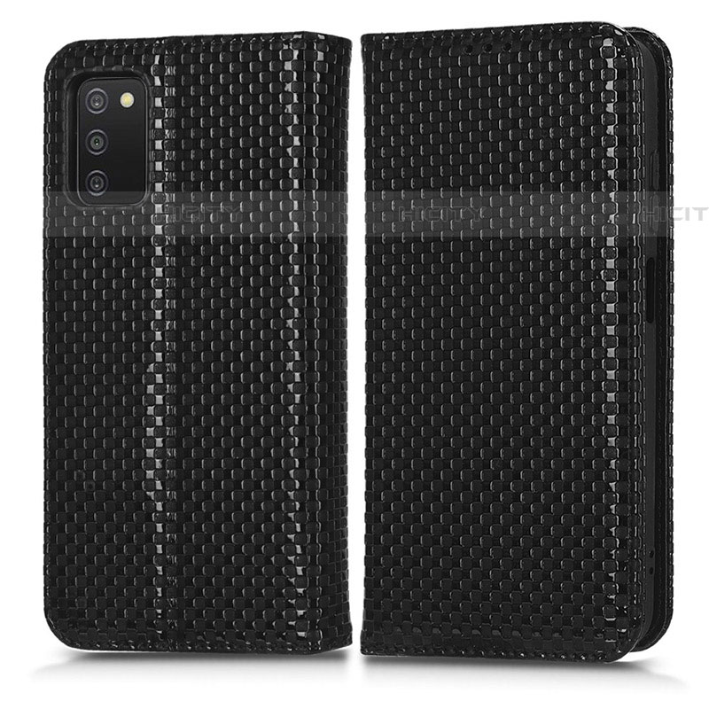 Coque Portefeuille Livre Cuir Etui Clapet C03X pour Samsung Galaxy A03s Noir Plus