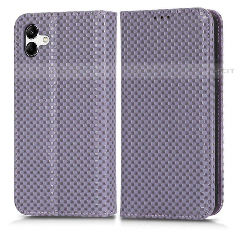 Coque Portefeuille Livre Cuir Etui Clapet C03X pour Samsung Galaxy A04E Violet Plus