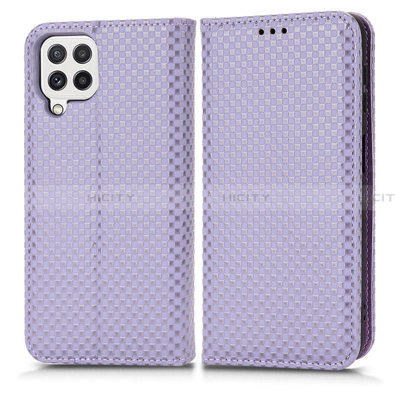 Coque Portefeuille Livre Cuir Etui Clapet C03X pour Samsung Galaxy A22 4G Violet Plus