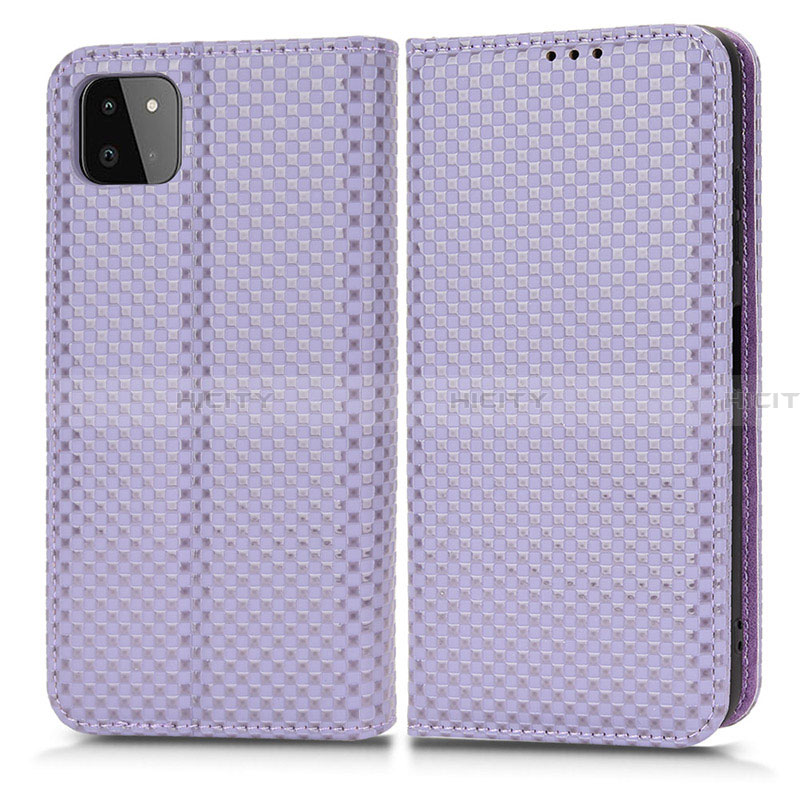 Coque Portefeuille Livre Cuir Etui Clapet C03X pour Samsung Galaxy A22 5G Violet Plus