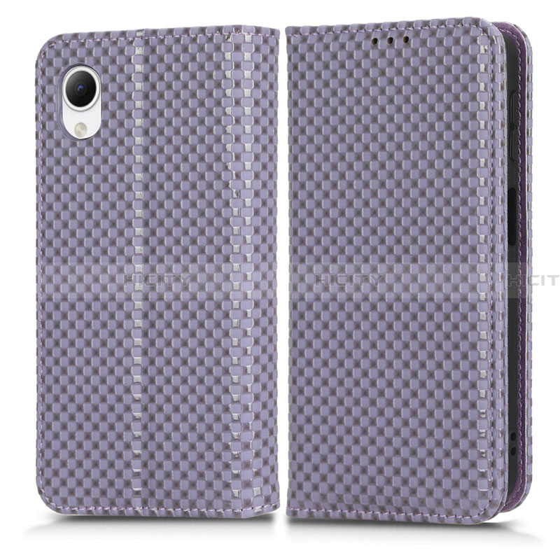 Coque Portefeuille Livre Cuir Etui Clapet C03X pour Samsung Galaxy A23 5G SC-56C Violet Plus